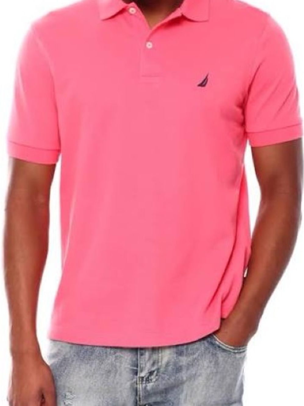 Nautica Men’s Coral Pink Polo Shirt